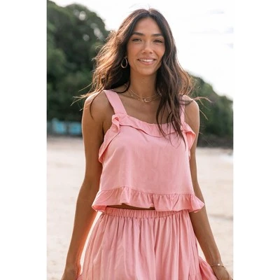 Petal And Pup Womens Pissaro Frill Cropped Top 6 Petal And Pup Womens Pissaro Frill Cropped Top - Image 4