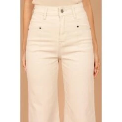 Petal And Pup Womens Georgette High Waisted Straight Leg Pants