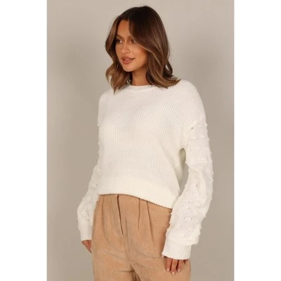 Petal And Pup Womens Katrina Textured Sleeve Crewneck Knit Sweater 5 Petal And Pup Womens Katrina Textured Sleeve Crewneck Knit Sweater - Image 3