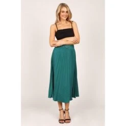 Petal And Pup Womens Anderson Pleat Midi Skirt