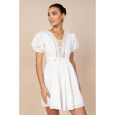 Petal And Pup Womens Mayde Tie Up Front Mini Dress 8 Petal And Pup Womens Mayde Tie Up Front Mini Dress - Image 6