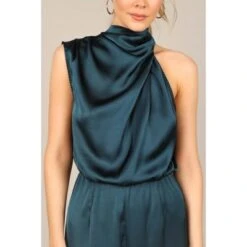 Petal And Pup Womens Savannah One Shoulder Jumpsuit