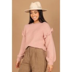 Petal And Pup Womens Bethany Drop Sleeve Ruffle Knit Sweater -Clothing Discount Shop GUEST 5b26951b 54c8 4527 b448 d601dd73774b