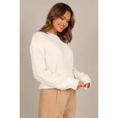 Petal And Pup Womens Katrina Textured Sleeve Crewneck Knit Sweater 8 Petal And Pup Womens Katrina Textured Sleeve Crewneck Knit Sweater - Image 6