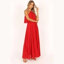 Petal And Pup Womens Gia Pleated Halterneck Maxi Dress -Clothing Discount Shop GUEST 84640a66 1623 4744 929f 03e16cef4726