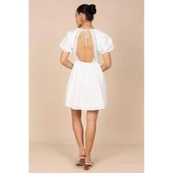 Petal And Pup Womens Mayde Tie Up Front Mini Dress