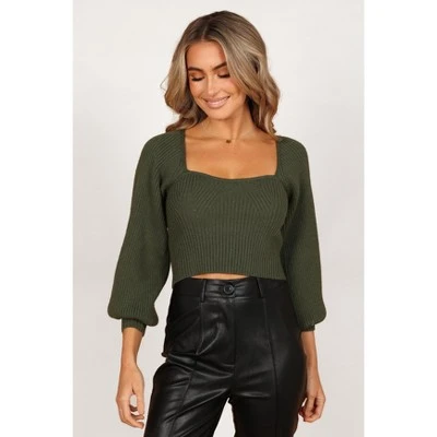 Petal And Pup Gia Sweatheart Neck Bell Sleeve Knit Sweater 6 Petal And Pup Gia Sweatheart Neck Bell Sleeve Knit Sweater - Image 4