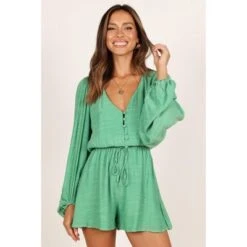 Petal And Pup Womens Lunetta Long Sleeve Romper -Clothing Discount Shop GUEST d442625a 7db3 40e6 9a5b b1d83513e3db