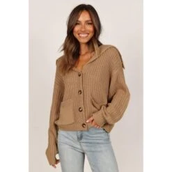 Petal And Pup Womens Amelia Oversize Collar Button Cardigan -Clothing Discount Shop GUEST e8e6d1a5 9339 4f43 94b2 51b79d56af4a