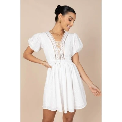 Petal And Pup Womens Mayde Tie Up Front Mini Dress 10 Petal And Pup Womens Mayde Tie Up Front Mini Dress - Image 8