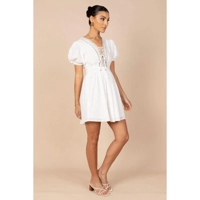 Petal And Pup Womens Mayde Tie Up Front Mini Dress 7 Petal And Pup Womens Mayde Tie Up Front Mini Dress - Image 5