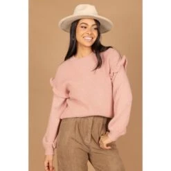 Petal And Pup Womens Bethany Drop Sleeve Ruffle Knit Sweater -Clothing Discount Shop GUEST fac9f10f bf08 4061 b26f 402c7dd92ef8