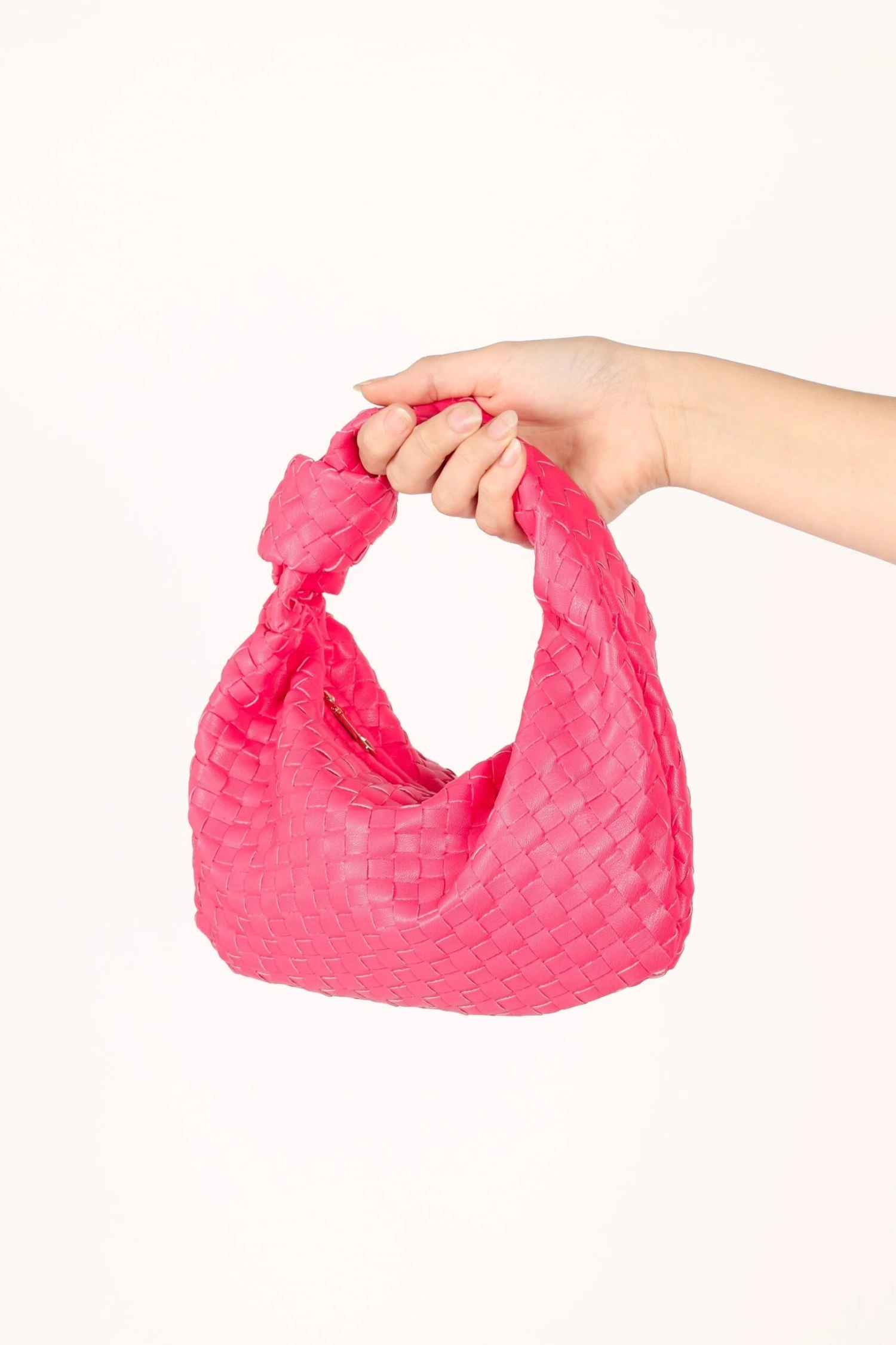 Alma Woven Shoulder Bag - Pink 4 Alma Woven Shoulder Bag - Pink - Image 2