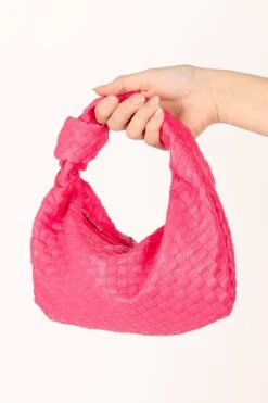 Alma Woven Shoulder Bag - Pink 7 Alma Woven Shoulder Bag - Pink -Clothing Discount Shop petal and pup usa accessories alma woven shoulder bag pink one size 33551871803569