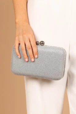 Alora Hard Case Bag - Silver -Clothing Discount Shop petal and pup usa accessories alora hard case bag silver one size 32588731416753