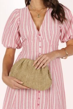 Amelia Straw Clutch - Natural