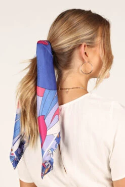 Bambina Hair Scarf - Blue Multi