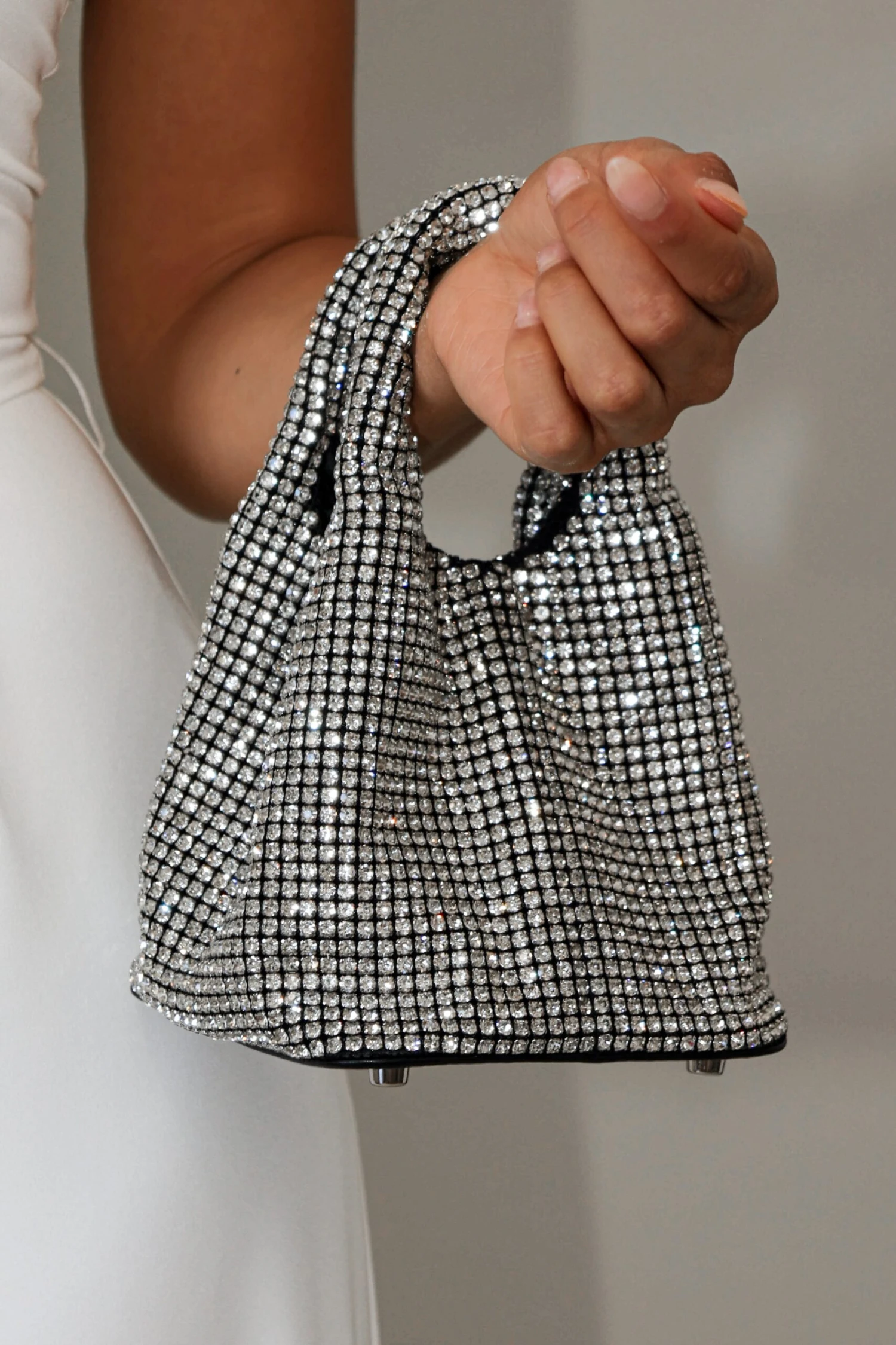 Demie Rhinestone Bag - Silver 5 Demie Rhinestone Bag - Silver - Image 3