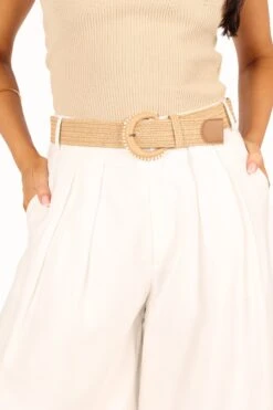 Harbour Belt - Natural -Clothing Discount Shop petal and pup usa accessories harbour belt natural one size 33657157157041
