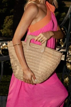 Katherine Straw Bag - Natural -Clothing Discount Shop petal and pup usa accessories katherine straw bag natural one size 33629956178097