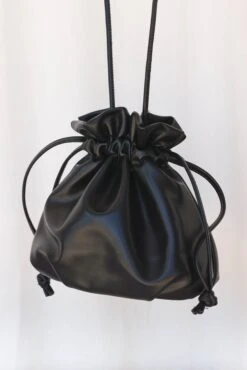 Poppy Drawstring Bag - Black -Clothing Discount Shop petal and pup usa accessories poppy drawstring bag black one size 32924873425073