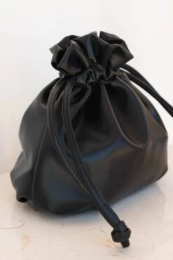 Poppy Drawstring Bag - Black -Clothing Discount Shop petal and pup usa accessories poppy drawstring bag black one size 32924873523377