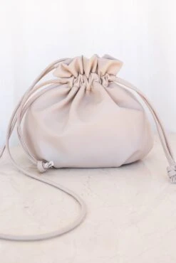 Poppy Drawstring Bag - Cream -Clothing Discount Shop petal and pup usa accessories poppy drawstring bag cream one size 32924870836401
