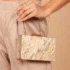 Vixxie Resin Clutch - Beige Pearl 2 Vixxie Resin Clutch - Beige Pearl -Clothing Discount Shop petal and pup usa accessories vixxie resin clutch beige pearl one size 32409708167345