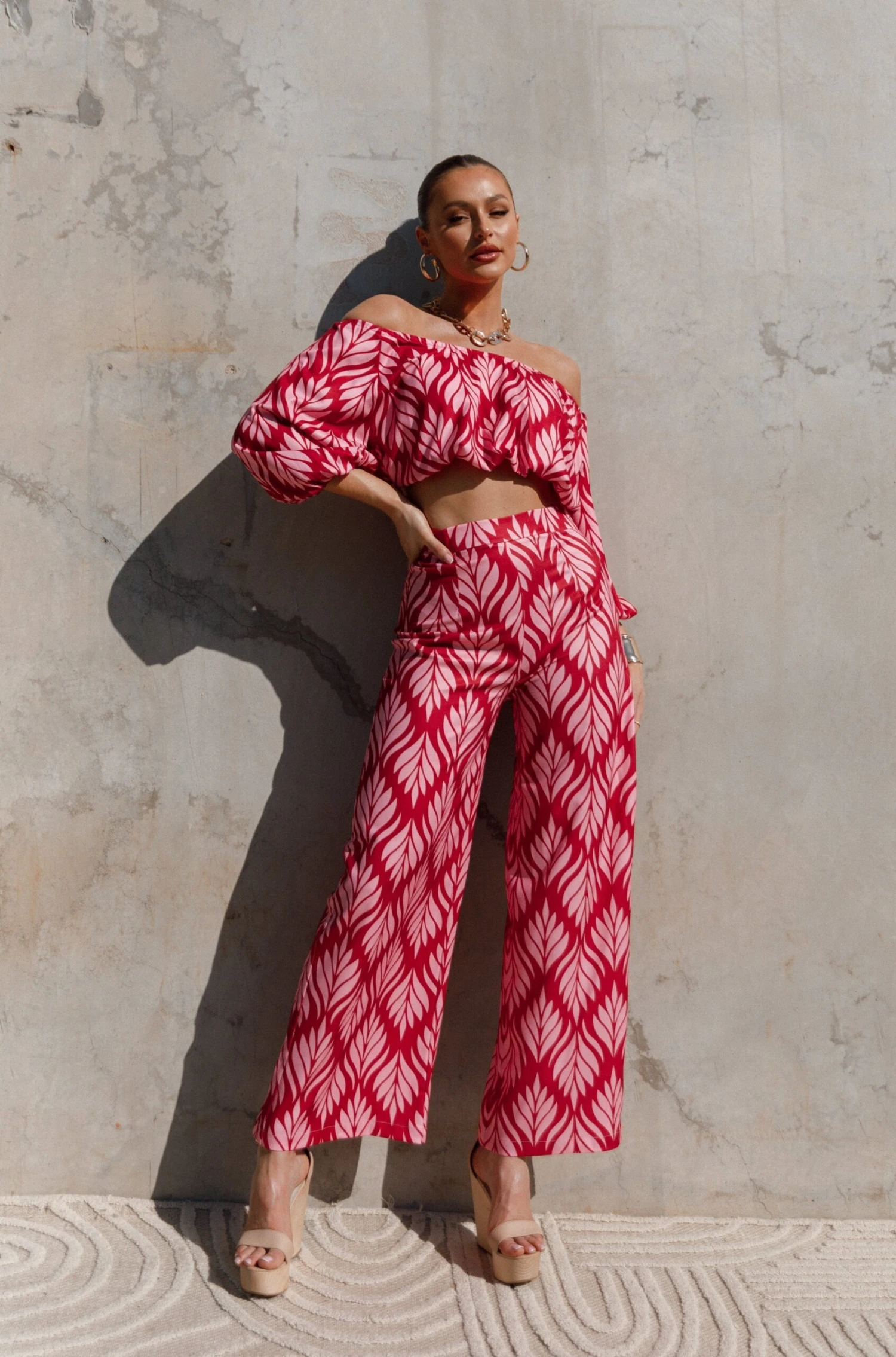 Alexia Wide Leg Pants - Pink 3 Alexia Wide Leg Pants - Pink