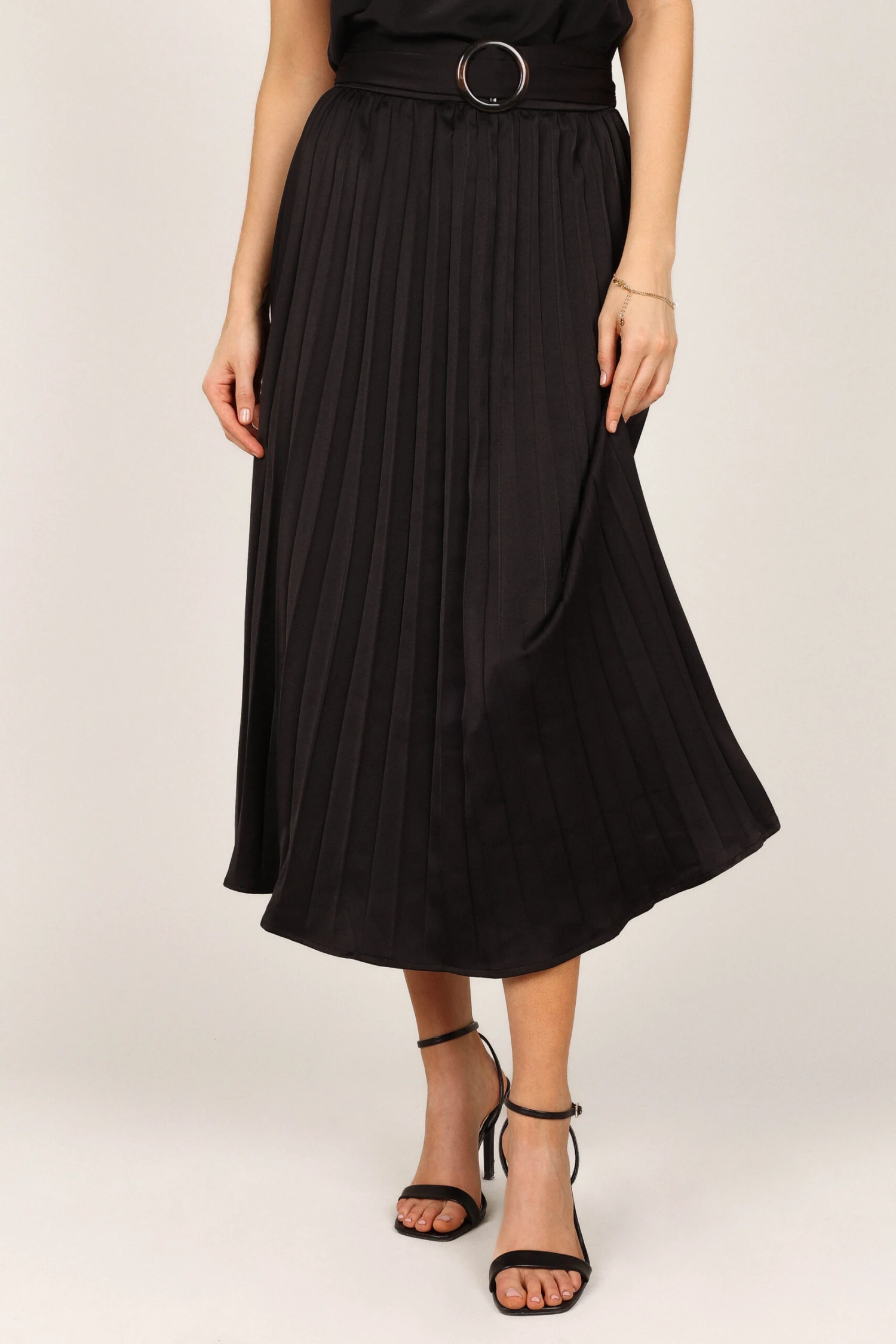 Anderson Pleat Midi Skirt - Black 5 Anderson Pleat Midi Skirt - Black - Image 3