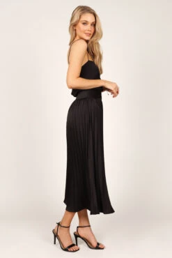 Anderson Pleat Midi Skirt - Black 16 Anderson Pleat Midi Skirt - Black -Clothing Discount Shop petal and pup usa bottoms anderson pleat midi skirt black 33246475059377