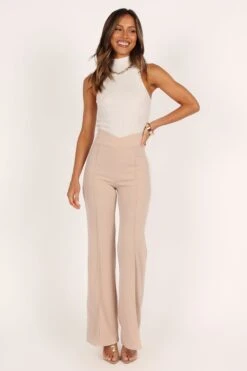 Archie High Waisted Tailored Pants - Beige 17 Archie High Waisted Tailored Pants - Beige -Clothing Discount Shop petal and pup usa bottoms archie high waisted tailored pants beige 33378344960177