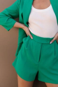 Audrey Tailored Shorts - Teal