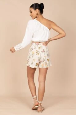 August Tailored Shorts - Beige Floral -Clothing Discount Shop petal and pup usa bottoms august tailored shorts beige floral 32317552427185