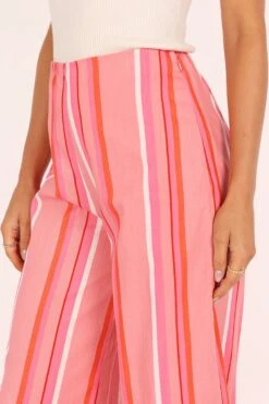 Camie Wide Leg Pant - Pink Stripe 16 Camie Wide Leg Pant - Pink Stripe -Clothing Discount Shop petal and pup usa bottoms camie wide leg pant pink stripe 33487878455473