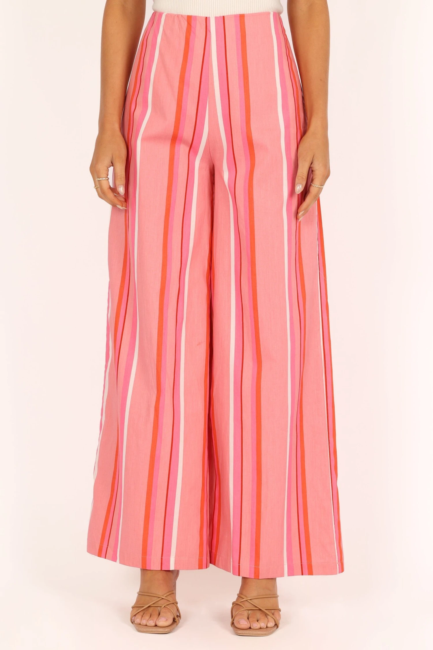 Camie Wide Leg Pant - Pink Stripe 9 Camie Wide Leg Pant - Pink Stripe - Image 7