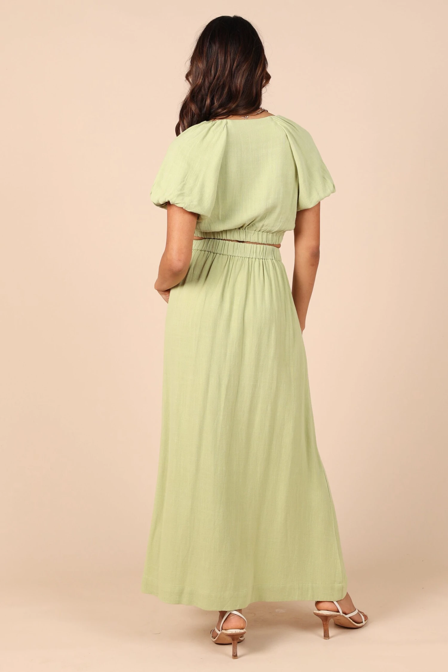 Cecily High Waisted Maxi Skirt - Sage 6 Cecily High Waisted Maxi Skirt - Sage - Image 4
