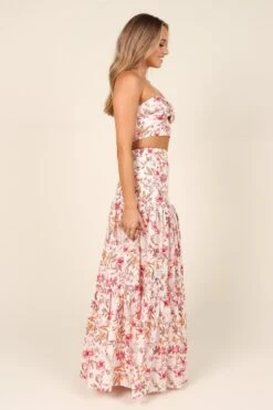 Hydra Maxi Skirt - White Floral -Clothing Discount Shop petal and pup usa bottoms hydra maxi skirt white floral 32041033957553