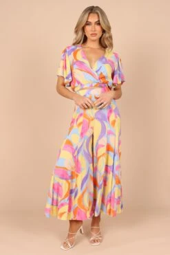 Luis Wide Leg Pants - Blue Multi -Clothing Discount Shop petal and pup usa bottoms luis wide leg pants blue multi 32264735129777