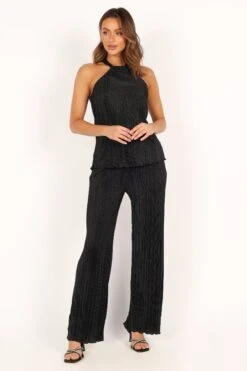 Lulu Plisse Pants - Black 13 Lulu Plisse Pants - Black -Clothing Discount Shop petal and pup usa bottoms lulu plisse pants black 33512919630001