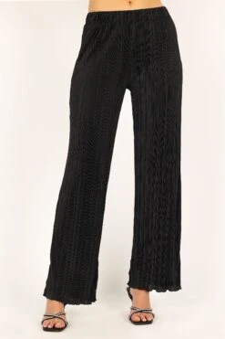 Lulu Plisse Pants - Black 15 Lulu Plisse Pants - Black -Clothing Discount Shop petal and pup usa bottoms lulu plisse pants black 33512920154289