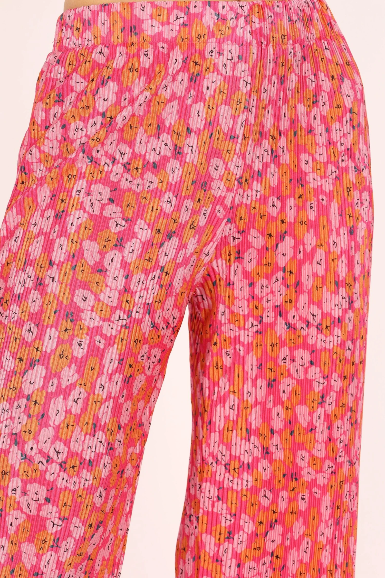 Lulu Plisse Pants - Hot Pink 6 Lulu Plisse Pants - Hot Pink - Image 4