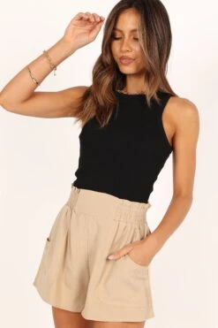 Maggie Shorts - Light Taupe -Clothing Discount Shop petal and pup usa bottoms maggie shorts light taupe 33481583231153