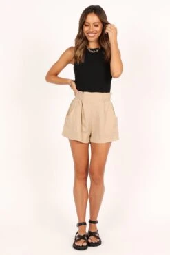 Maggie Shorts - Light Taupe -Clothing Discount Shop petal and pup usa bottoms maggie shorts light taupe 33481583329457
