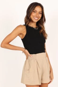 Maggie Shorts - Light Taupe -Clothing Discount Shop petal and pup usa bottoms maggie shorts light taupe 33481583427761