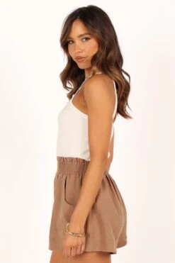 Maggie Shorts - Mocha 17 Maggie Shorts - Mocha -Clothing Discount Shop petal and pup usa bottoms maggie shorts mocha 33594663764145