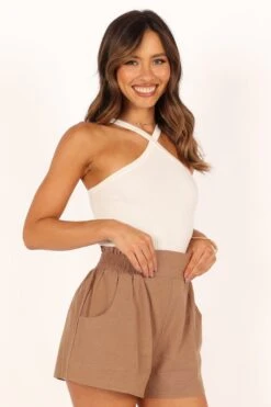 Maggie Shorts - Mocha 20 Maggie Shorts - Mocha -Clothing Discount Shop petal and pup usa bottoms maggie shorts mocha 33594663862449
