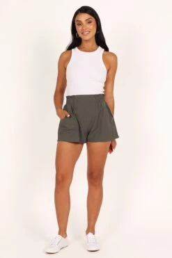 Maggie Shorts - Olive -Clothing Discount Shop petal and pup usa bottoms maggie shorts olive 33481584640177