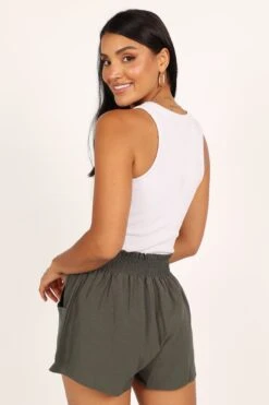 Maggie Shorts - Olive -Clothing Discount Shop petal and pup usa bottoms maggie shorts olive 33481584738481