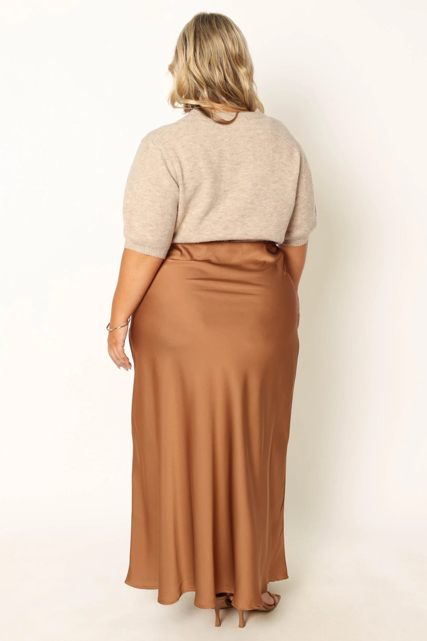 Nellie Satin Midi Skirt - Bronze 13 Nellie Satin Midi Skirt - Bronze - Image 11